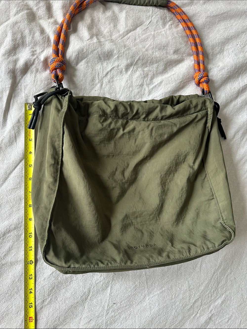 Rotunda Olive Green Sling Shoulder Bag - Picture 6 of 7